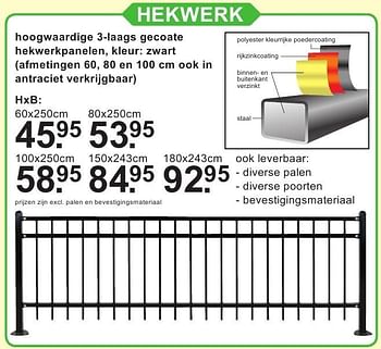 Promoties Hekwerk - Huismerk - Van Cranenbroek - Geldig van 10/10/2016 tot 30/10/2016 bij Van Cranenbroek