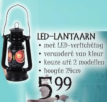 Promotions Led-lantaarn - Produit Maison - Van Cranenbroek - Valide de 10/10/2016 à 30/10/2016 chez Van Cranenbroek