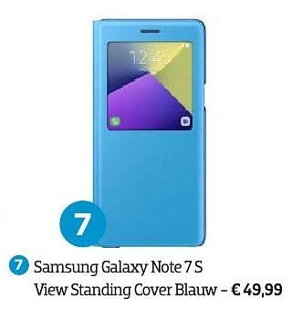 Promotions Samsung galaxy note 7 s view standing cover blauw - Samsung - Valide de 01/10/2016 à 31/10/2016 chez Coolblue