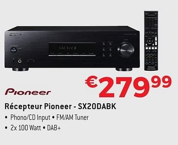 Promoties Pioneer récepteur pioneer - sx20dabk - Pioneer - Geldig van 29/09/2016 tot 31/10/2016 bij Exellent