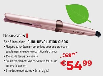 Promotions Remington fer à boucler - curl revolution ci606 - Remington - Valide de 29/09/2016 à 31/10/2016 chez Exellent