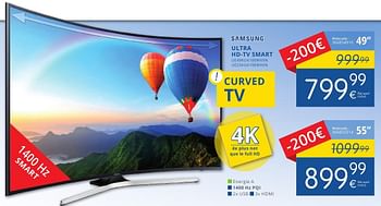 Promoties Samsung ultra hd-tv smart ue49ku6100wxxn - Samsung - Geldig van 01/10/2016 tot 31/10/2016 bij Eldi