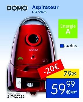 Promoties Domo aspirateur do7282s - Domo - Geldig van 01/10/2016 tot 31/10/2016 bij Eldi