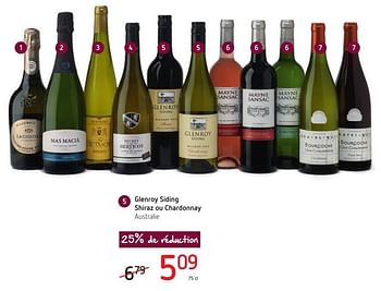 Promotions Glenroy siding shiraz ou chardonnay australie - Vins blancs - Valide de 06/10/2016 à 19/10/2016 chez Eurospar (Colruytgroup)