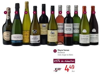Promotions Mayne sansac bordeaux rosé, rouge ou blanc - Vins rouges - Valide de 06/10/2016 à 19/10/2016 chez Eurospar (Colruytgroup)