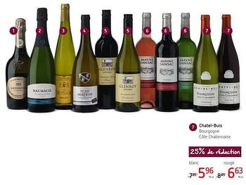 Promoties Chatel-buis bourgogne côte chalonnaise - Rode wijnen - Geldig van 06/10/2016 tot 19/10/2016 bij Eurospar (Colruytgroup)