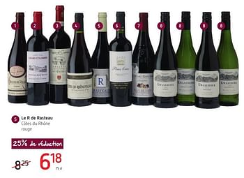 Promoties Le r de rasteau côtes du rhône rouge - Rode wijnen - Geldig van 06/10/2016 tot 19/10/2016 bij Eurospar (Colruytgroup)
