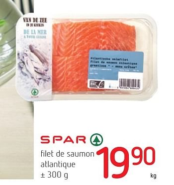 Promotions Filet de saumon atlantique - Spar - Valide de 06/10/2016 à 19/10/2016 chez Eurospar (Colruytgroup)