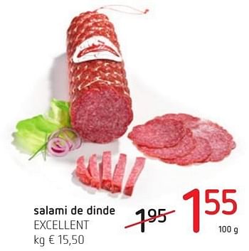 Promoties Salami de dinde excellent - Excellent - Geldig van 06/10/2016 tot 19/10/2016 bij Eurospar (Colruytgroup)