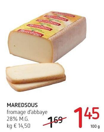 Promoties Maredsous fromage d`abbaye - Maredsous - Geldig van 06/10/2016 tot 19/10/2016 bij Eurospar (Colruytgroup)