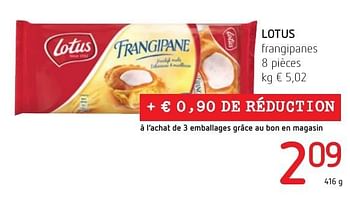 Promoties Lotus frangipanes - Lotus Bakeries - Geldig van 06/10/2016 tot 19/10/2016 bij Eurospar (Colruytgroup)