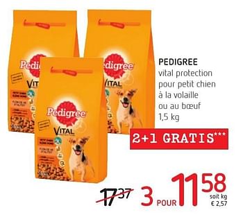 Promotions Pedigree vital protection pour petit chien à la volaille ou au boeuf - Pedigree - Valide de 06/10/2016 à 19/10/2016 chez Eurospar (Colruytgroup)