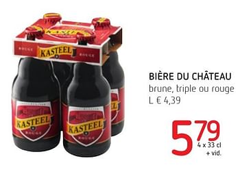 Promotions Bière du château brune, triple ou rouge - Kasteelbier - Valide de 06/10/2016 à 19/10/2016 chez Eurospar (Colruytgroup)