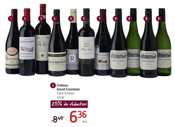 Promoties Château grand colombier saint-emilion rouge - Rode wijnen - Geldig van 06/10/2016 tot 19/10/2016 bij Spar (Colruytgroup)