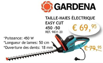 Promotions Gardena taille-haies électrique easy cut 450-50 - Gardena - Valide de 03/10/2016 à 31/10/2016 chez Crea Home