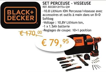Promoties Black + decker perceuse viseuse - Black & Decker - Geldig van 03/10/2016 tot 31/10/2016 bij Crea Home