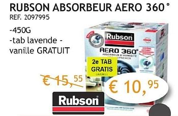 Promoties Rubson absorbeur aero 360 - Rubson - Geldig van 03/10/2016 tot 31/10/2016 bij Crea Home
