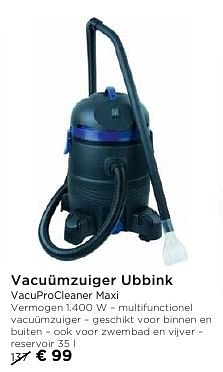 Promotions Vacuümzuiger ubbink - Ubbink - Valide de 01/10/2016 à 31/10/2016 chez Molecule