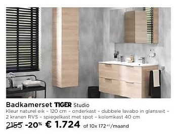 Promoties Badkamerset tiger studio - Tiger - Geldig van 01/10/2016 tot 31/10/2016 bij Molecule