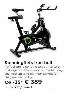 Promoties Spinningfiets iron bull - Iron Bull - Geldig van 01/10/2016 tot 31/10/2016 bij Molecule