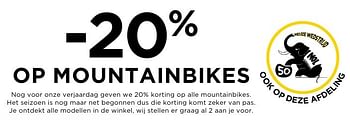 Promotions -20% op mountainbikes - Produit maison - Molecule - Valide de 01/10/2016 à 31/10/2016 chez Molecule