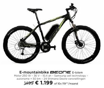 Promoties E-mountainbike beone e-totem - BeOne - Geldig van 01/10/2016 tot 31/10/2016 bij Molecule