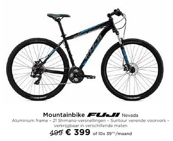 Promoties Mountainbike fuji nevada - Fuji - Geldig van 01/10/2016 tot 31/10/2016 bij Molecule