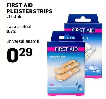 Promoties First aid pleisterstrips - Huismerk - Action - Geldig van 27/09/2016 tot 31/10/2016 bij Action
