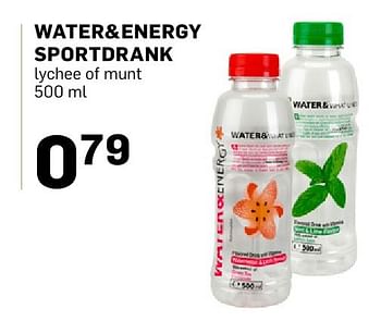 Promoties Water+energy sportdrank - Water & Energy - Geldig van 27/09/2016 tot 31/10/2016 bij Action