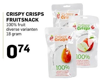 Promotions Crispy crisps fruitsnack - Crispy - Valide de 27/09/2016 à 31/10/2016 chez Action