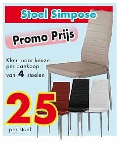 Promoties Stoel simpose - Huismerk - EmDecor - Geldig van 01/10/2016 tot 31/10/2016 bij Emdecor