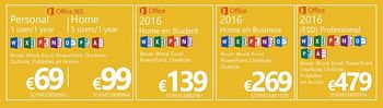 Promoties Microsost office 365 personal 1 user - 1 year - Microsoft - Geldig van 01/10/2016 tot 16/11/2016 bij Compudeals