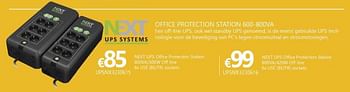 Promotions Next ups systems office protection station - Next UPS Systems - Valide de 01/10/2016 à 16/11/2016 chez Compudeals