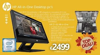 Promotions Hp z1 g2 all-in-one wqhd ips led scherm (non-touch) - HP - Valide de 01/10/2016 à 16/11/2016 chez Compudeals