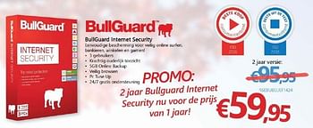 Promoties Bullguard internet security - Bullguard - Geldig van 01/10/2016 tot 16/11/2016 bij Compudeals