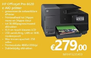 Promotions Hp officejet pro 8620 e-aio printer - HP - Valide de 01/10/2016 à 16/11/2016 chez Compudeals