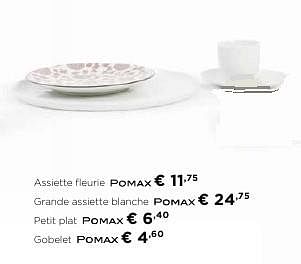 Promotions Assiette fleurie pomax - Pomax - Valide de 01/10/2016 à 31/10/2016 chez Molecule