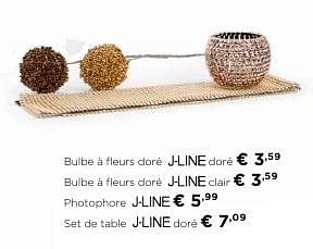 Promotions Bulbe à fleurs doré j-line - J-line - Valide de 01/10/2016 à 31/10/2016 chez Molecule