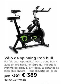 Promoties Vélo de spinning iron bull - Iron Bull - Geldig van 01/10/2016 tot 31/10/2016 bij Molecule