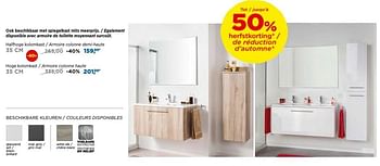 Promoties Badkamermeubel - meuble salle de bains aurélie - Linie - Geldig van 04/10/2016 tot 29/10/2016 bij X2O