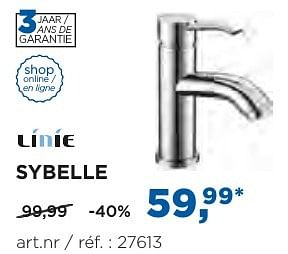 Promotions Sybelle wastafelkranen - robinets de lavabo - Linie - Valide de 04/10/2016 à 29/10/2016 chez X2O