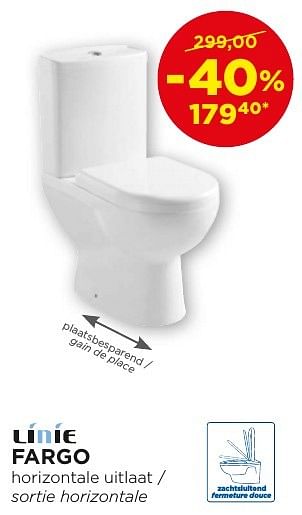 Promotions Fargo staande toiletten - toilettes à poser - Linie - Valide de 04/10/2016 à 29/10/2016 chez X2O