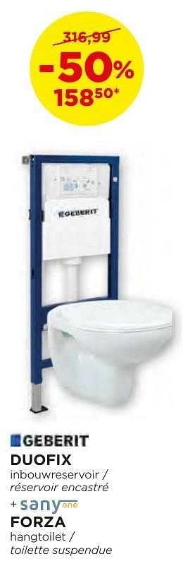 Promoties Duofix hangtoiletten - toilettes suspendues - Geberit - Geldig van 04/10/2016 tot 29/10/2016 bij X2O