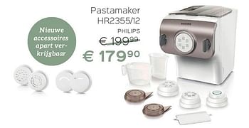 Promoties Philips pastamaker hr2355-12 - Philips - Geldig van 08/10/2016 tot 12/11/2016 bij ShopWillems