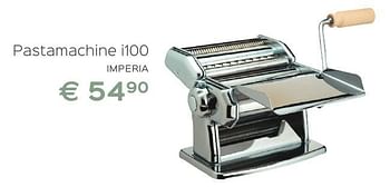 Promoties Imperia pastamachine i100 - Imperia - Geldig van 08/10/2016 tot 12/11/2016 bij ShopWillems