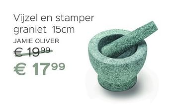Promoties Jamie oliver vijzel en stamper graniet 15cm - Jamie Oliver - Geldig van 08/10/2016 tot 12/11/2016 bij ShopWillems