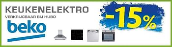 Promotions -15% keukenelektro beko - Beko - Valide de 12/10/2016 à 23/10/2016 chez Hubo