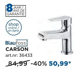 Promotions Carson koudwaterkranen - robinets d`eau froide - Blaufoss - Valide de 04/10/2016 à 29/10/2016 chez X2O