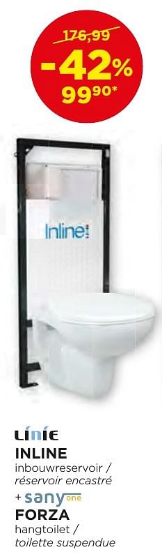 Promoties Inline hangtoiletten - toilettes suspendues - Linie - Geldig van 04/10/2016 tot 29/10/2016 bij X2O