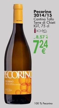 Promoties Pecorino 2014-15 cantina tollo terre di chieti - Witte wijnen - Geldig van 03/10/2016 tot 31/10/2016 bij Cora